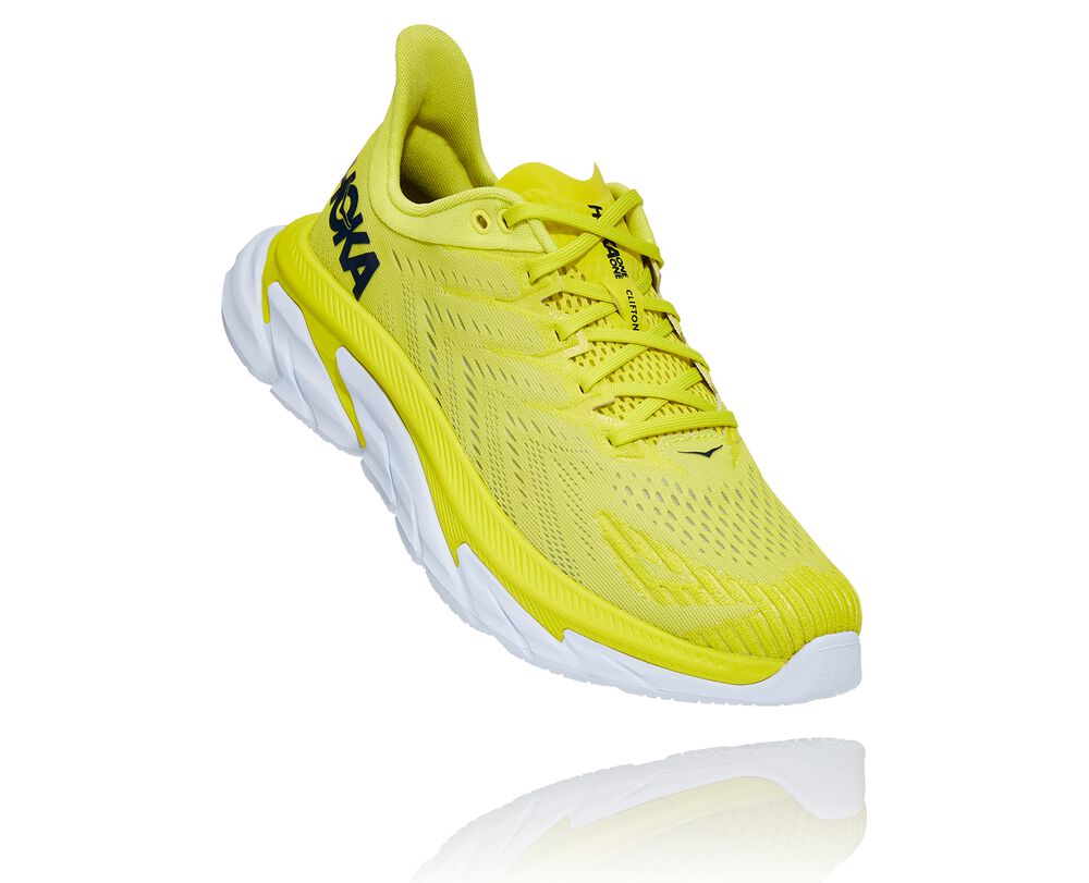 Hoka One One Clifton Edge Löparskor Herr Gula/Vita - SE-1654038